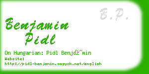 benjamin pidl business card